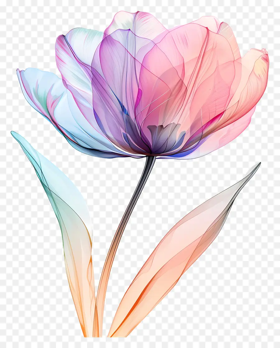 Tulipe Fleur，Coloré Fleur PNG