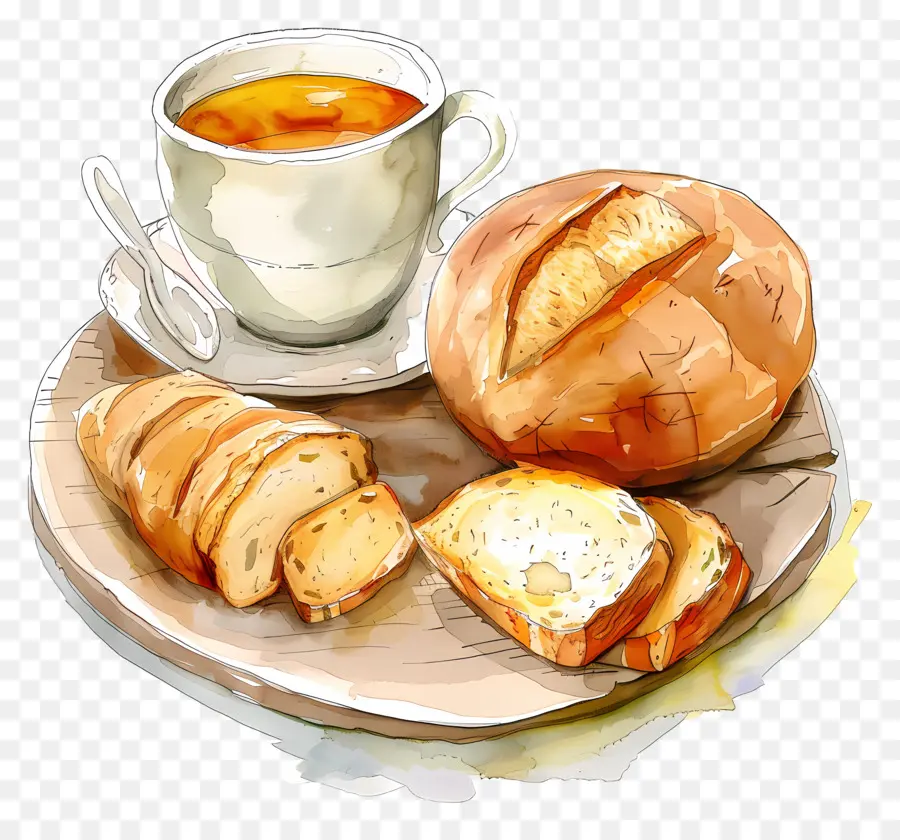 Thé Et Pain，Pain Et Thé PNG