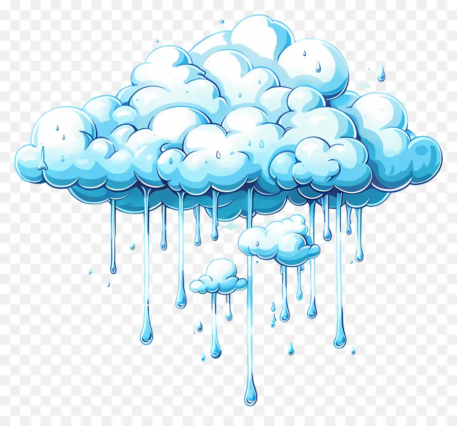 Goutte De Pluie，Nuage De Pluie PNG