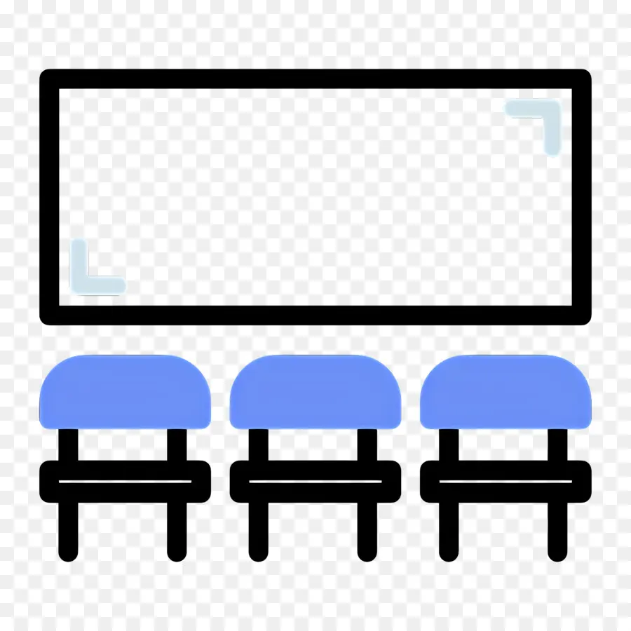 Salle De Classe，Chaises Bleues PNG