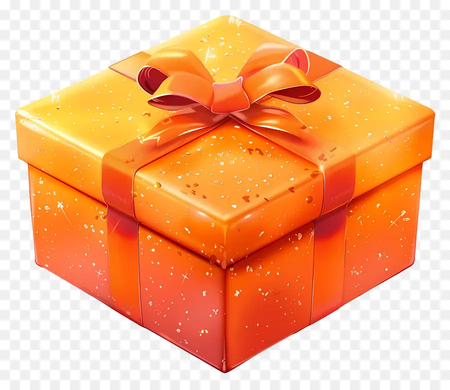 Orange Boîte Cadeau，Boîte Cadeau PNG