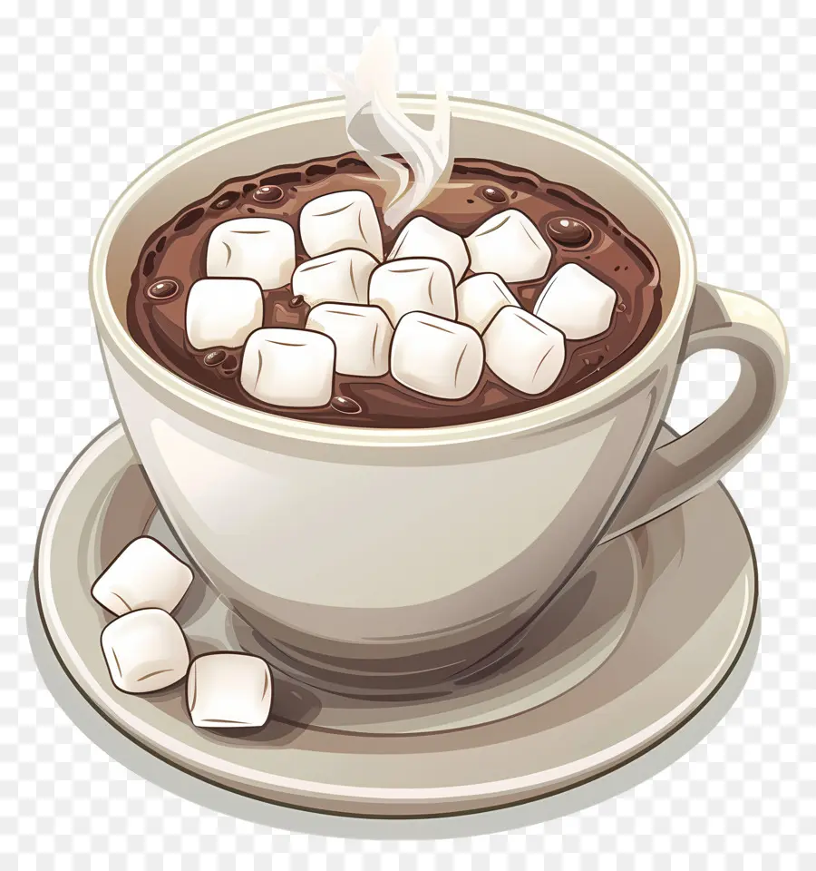 Chocolat Chaud Avec Des Guimauves，Chocolat Chaud PNG