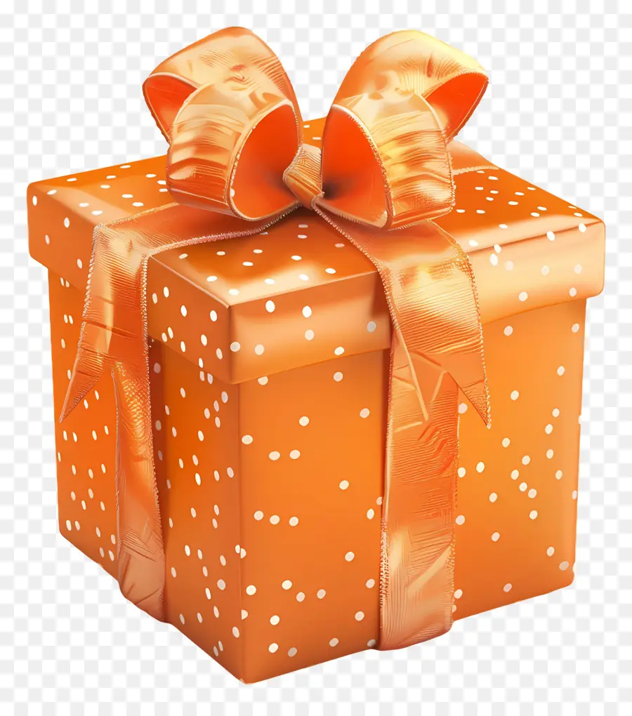 Orange Boîte Cadeau，Boîte Cadeau PNG