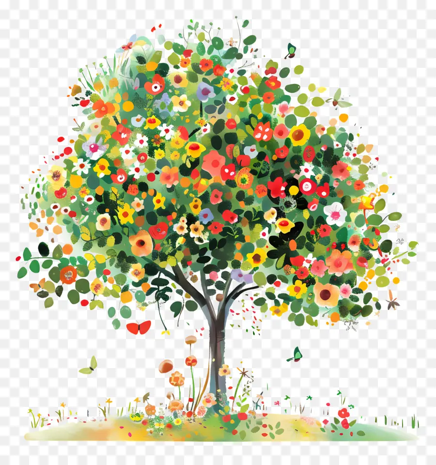 Arbre De Jardin，La Floraison Des Arbres PNG