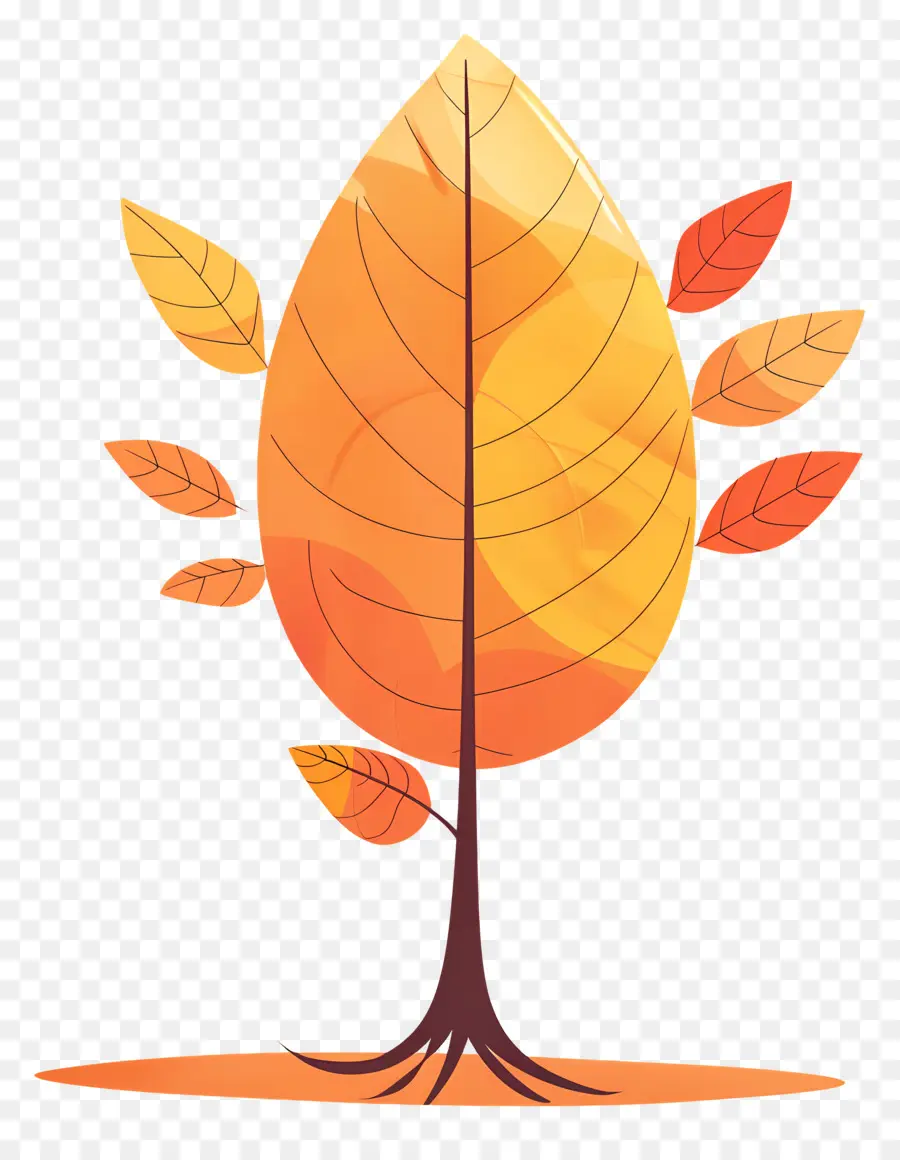 Feuille D'automne Sur L'arbre，Arbre D'automne PNG