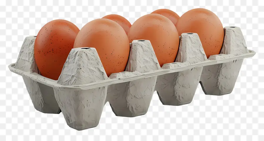 Carton D'oeufs，Oeufs Bruns PNG