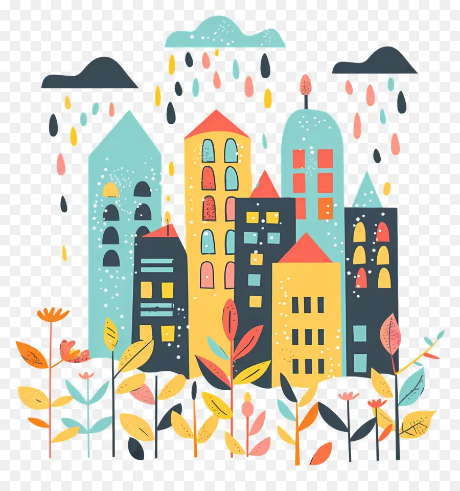 Paysage Urbain De Pluie，Paysage Urbain PNG