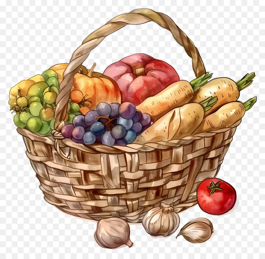 Panier Alimentaire，Panier De Légumes PNG