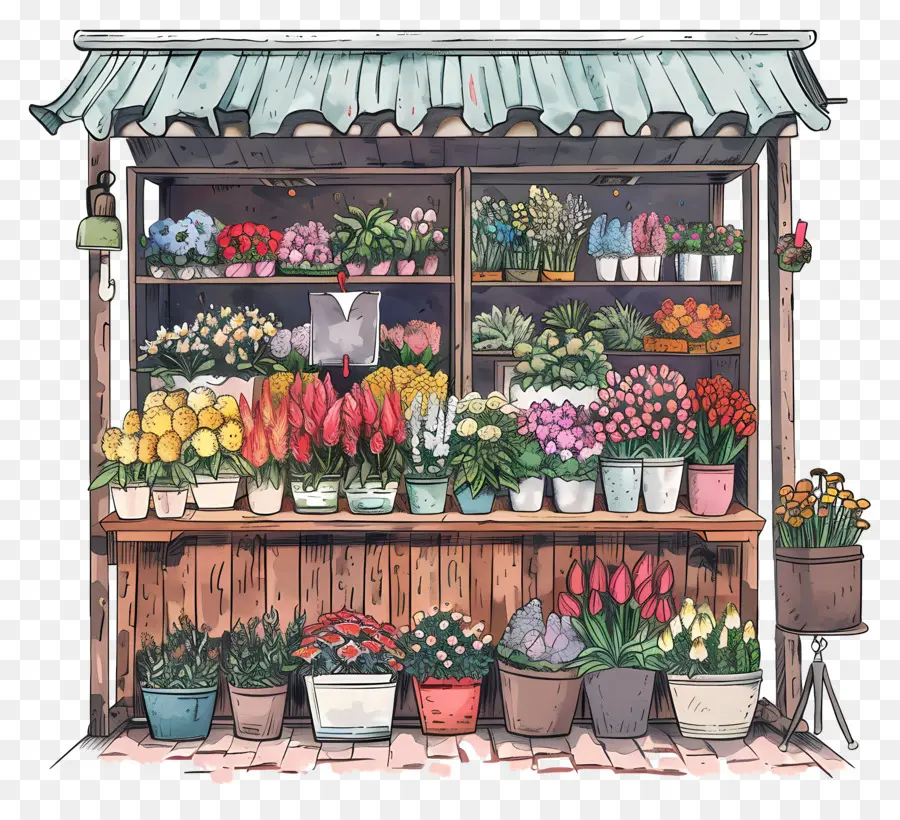 Stand De Boutique De Fleurs，Boutique De Fleurs PNG