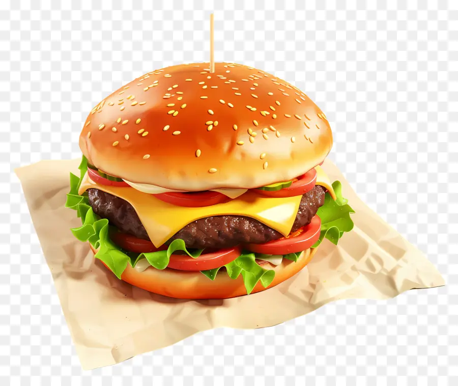 Cheeseburger，Hamburger PNG