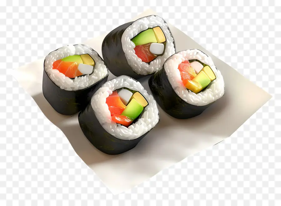 Rouleau De Sushi，Sushis PNG