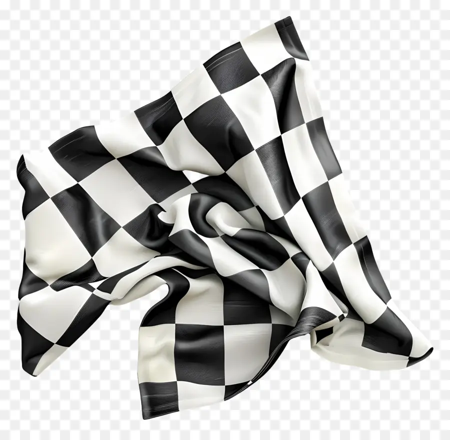 Serviette à Carreaux，Drapeau à Damier PNG