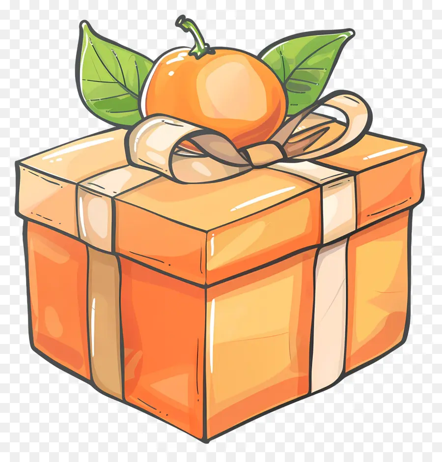 Coffret Orange，Coffret Cadeau PNG