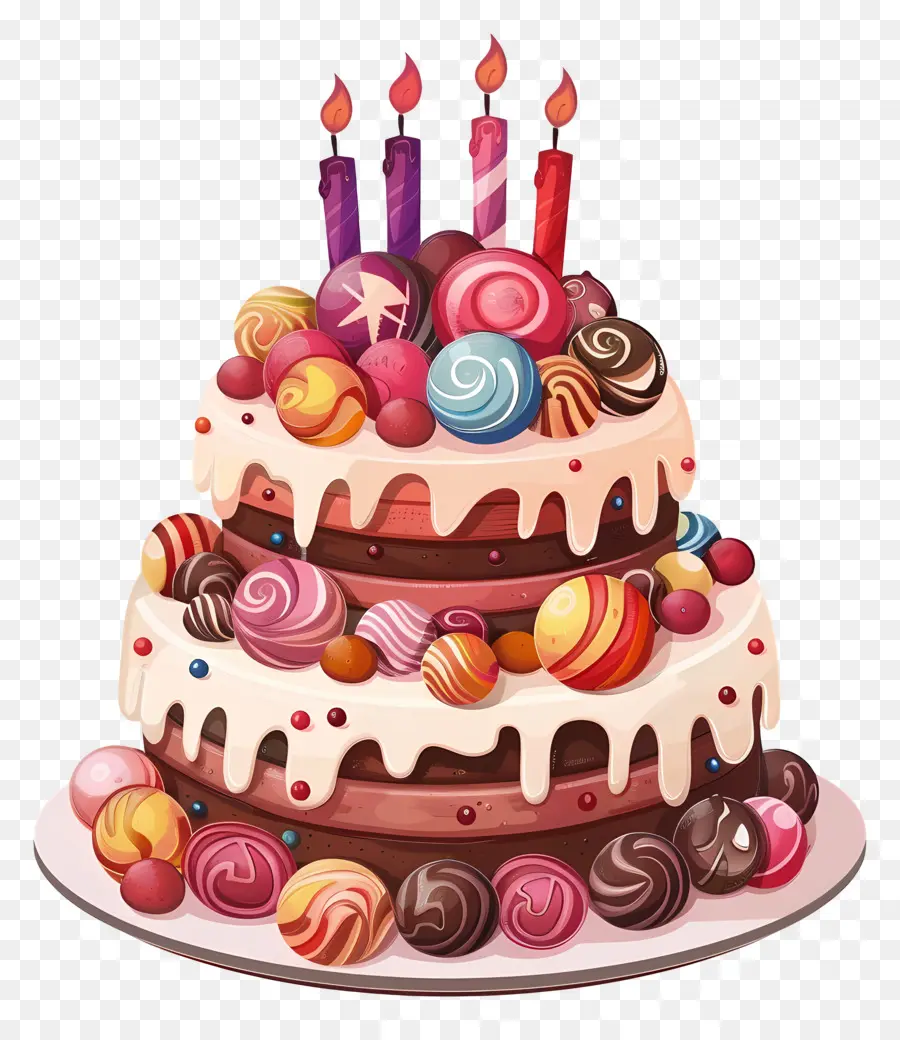 Gâteau D'anniversaire，Gâteau Décoratif PNG