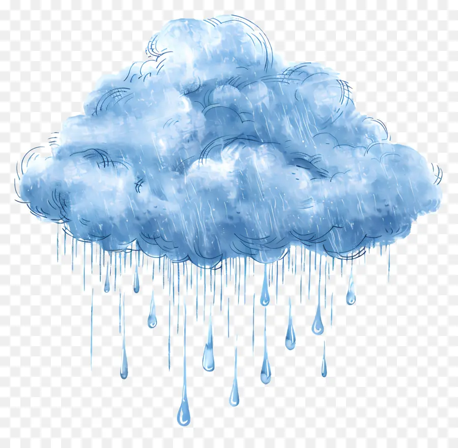 Goutte De Pluie，Nuage De Pluie PNG