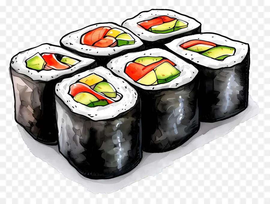 Rouleau De Sushi，Rouleaux De Sushi PNG