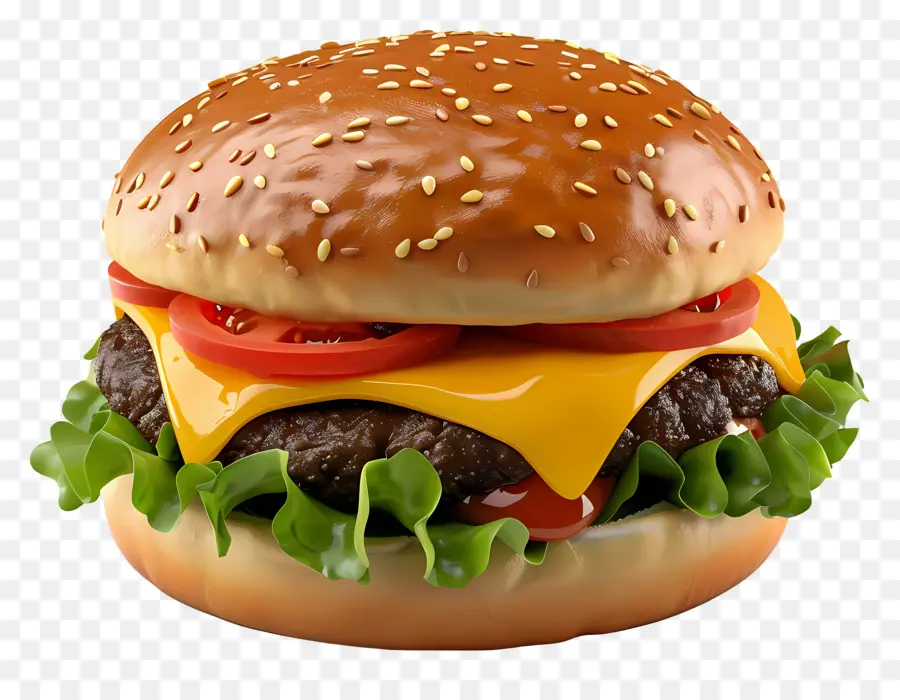 Cheeseburger，Hamburger PNG