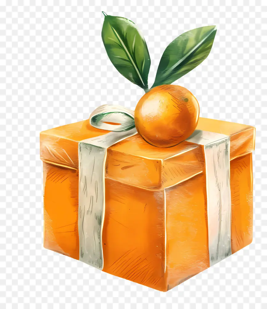 Coffret Orange，Coffret Cadeau PNG