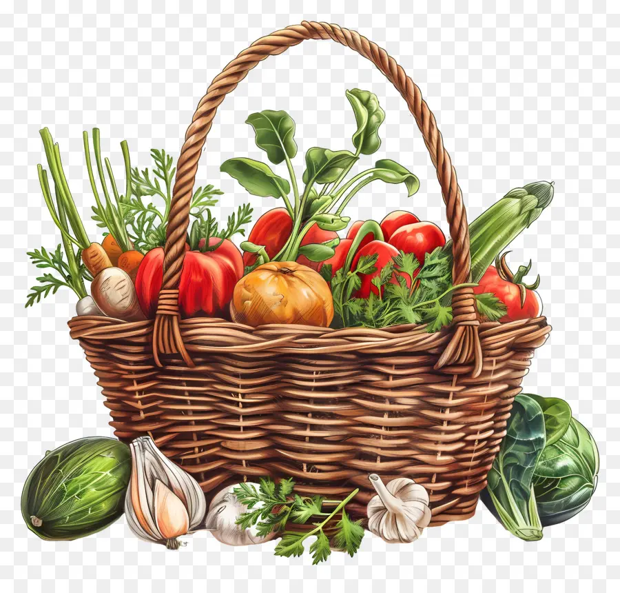 Panier De Légumes，Produire PNG