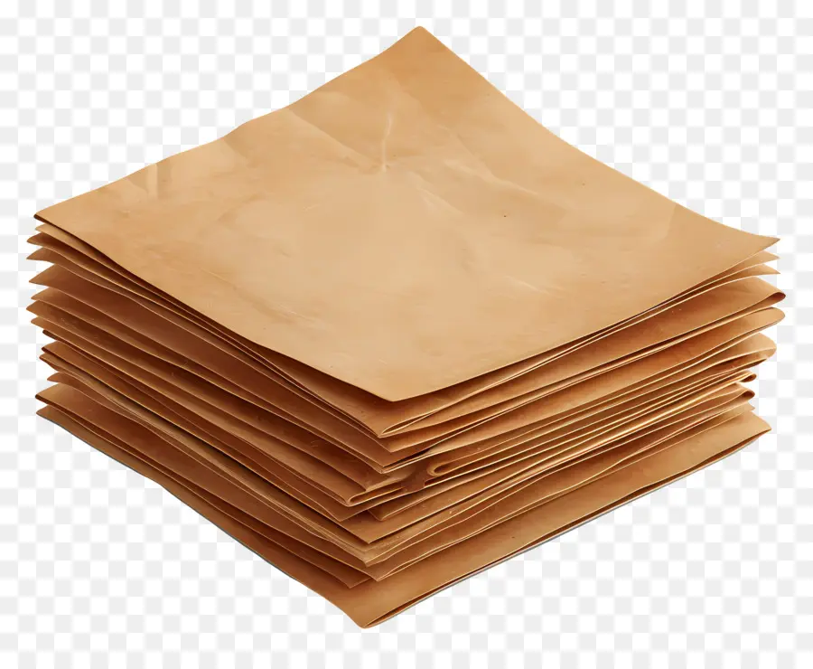 Serviette En Papier Marron，Pile De Papier Brun PNG