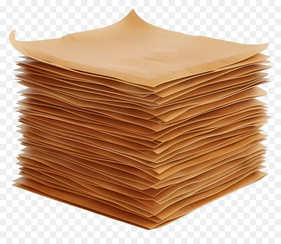 Serviette En Papier Marron，Pile De Papier Brun PNG