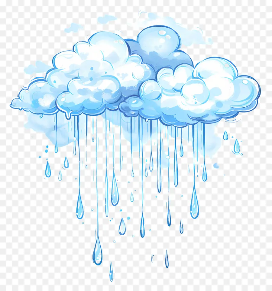 Goutte De Pluie，Nuage De Pluie PNG