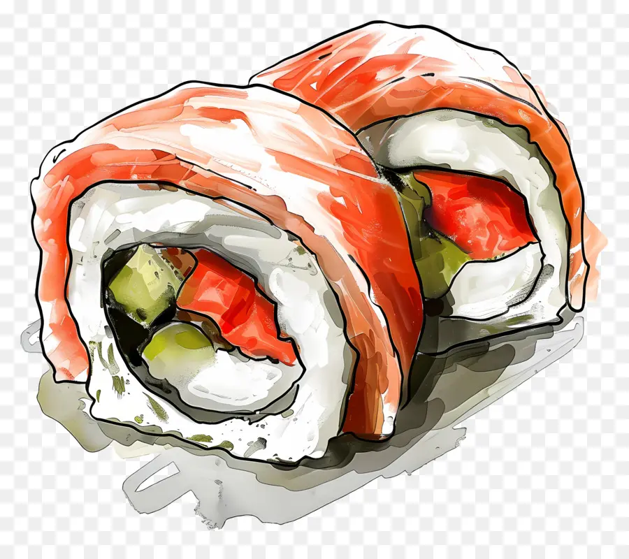 Rouleau De Sushi，Rouleaux De Sushi PNG