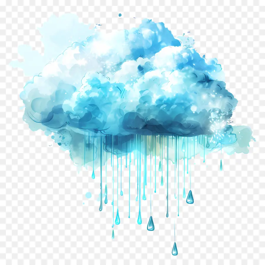 Goutte De Pluie，Nuage De Pluie PNG