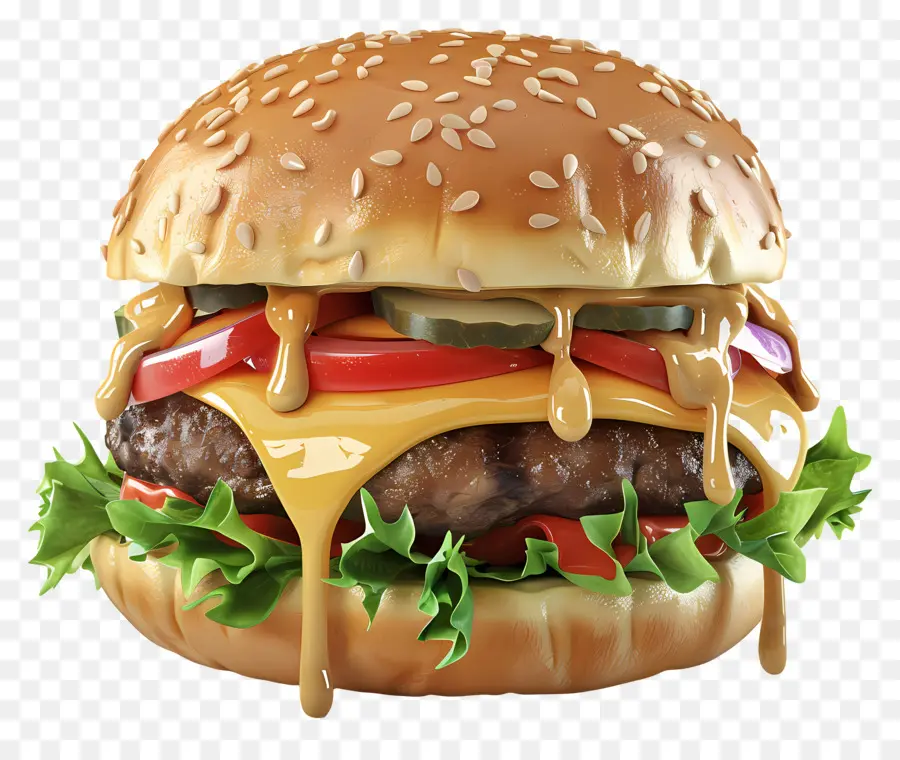 Cheeseburger，Laitue PNG