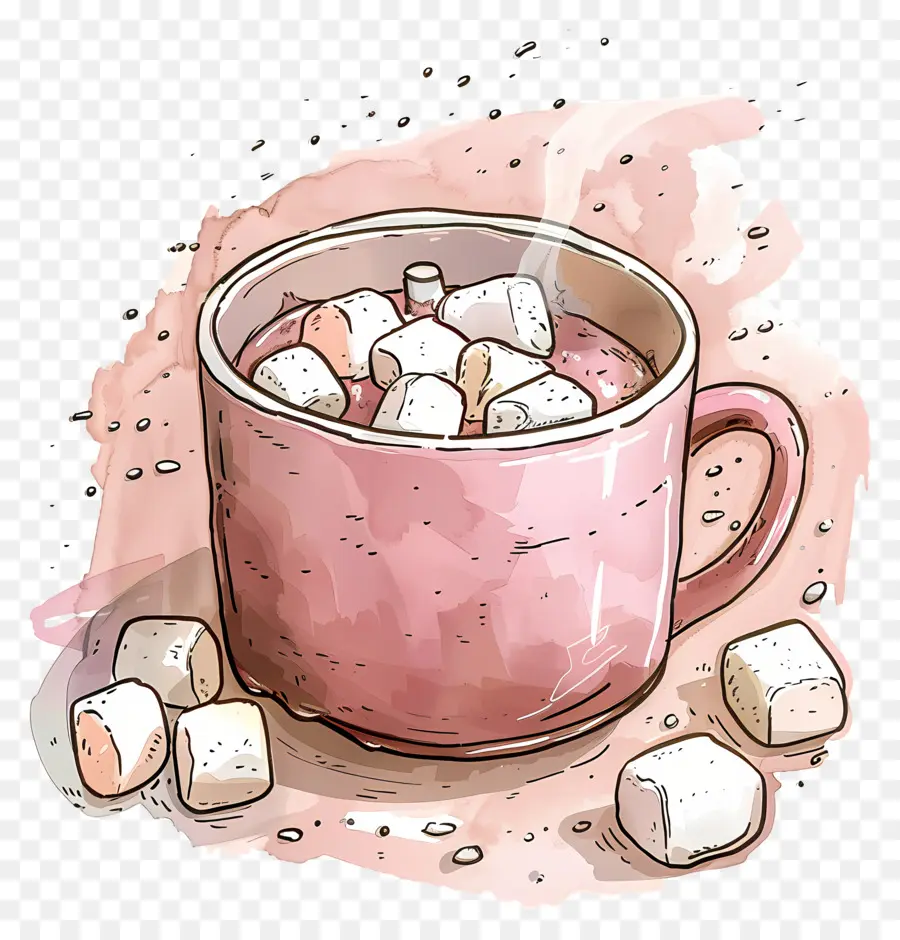 Chocolat Chaud Avec Des Guimauves，Chocolat Chaud PNG