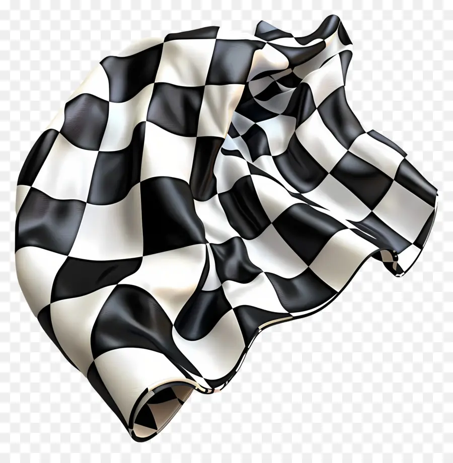 Serviette à Carreaux，Drapeau à Damier PNG