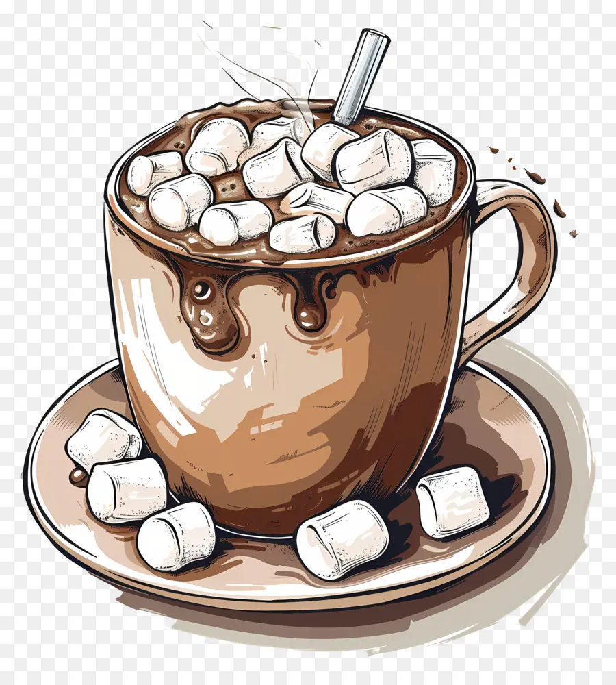 Chocolat Chaud Aux Guimauves，Chocolat Chaud PNG