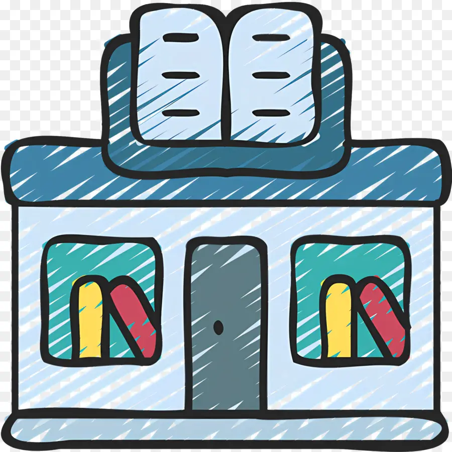 Bibliothèque，Doodle PNG