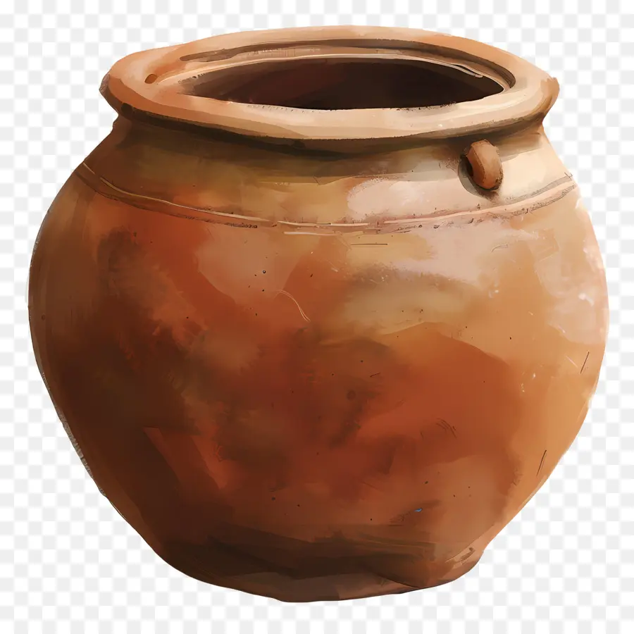 Pot En Argile Marron，Pot En Argile PNG