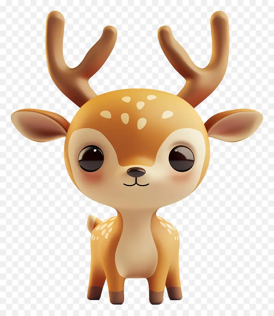 3d Cerf，Mignon De Cerf PNG