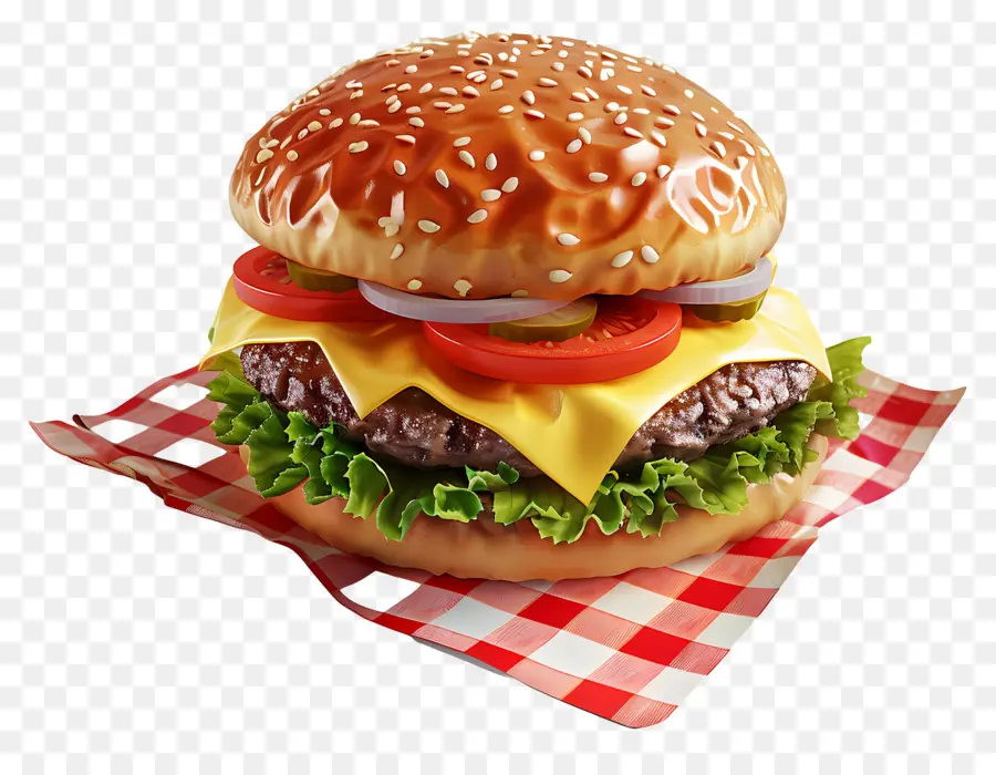 Cheeseburger，Hamburger PNG