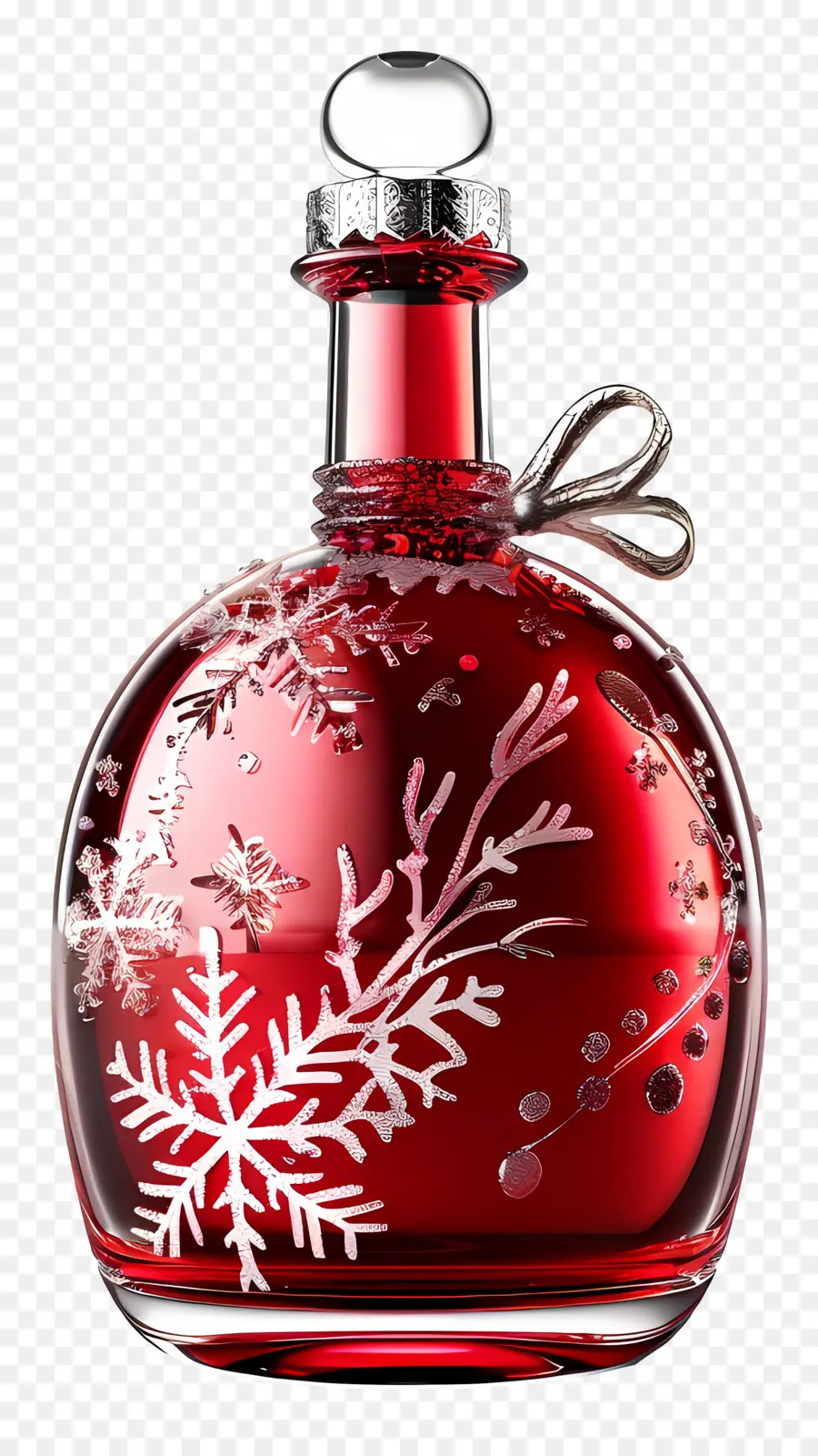 Bouteille De Noël，Flacon Rouge PNG