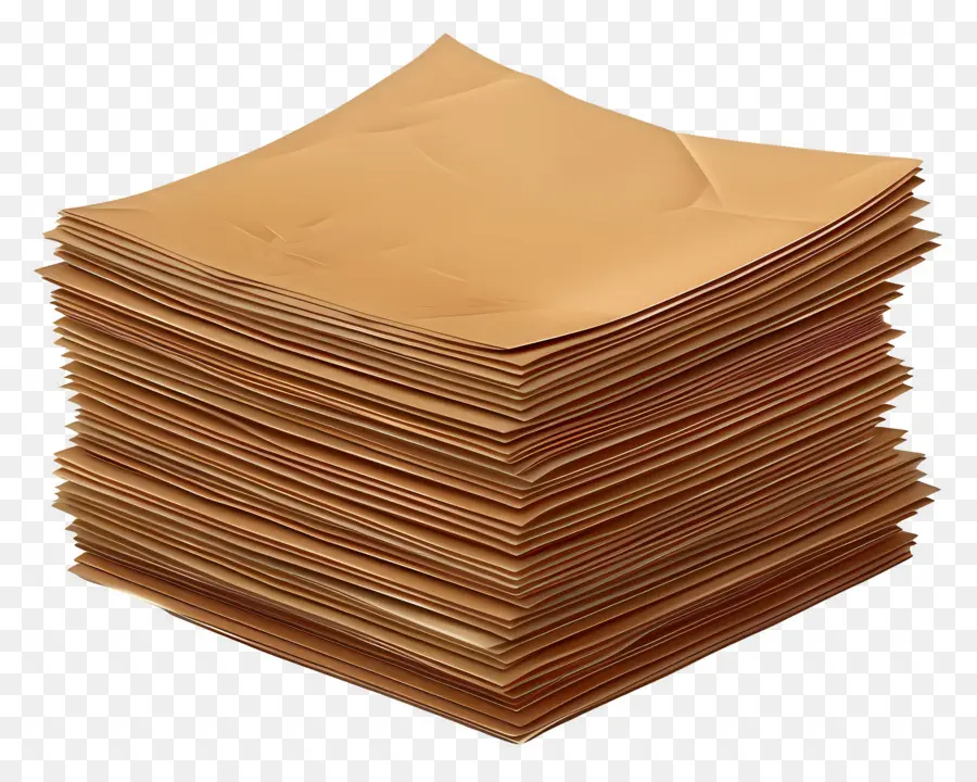 Serviette En Papier Marron，Pile De Papier Brun PNG