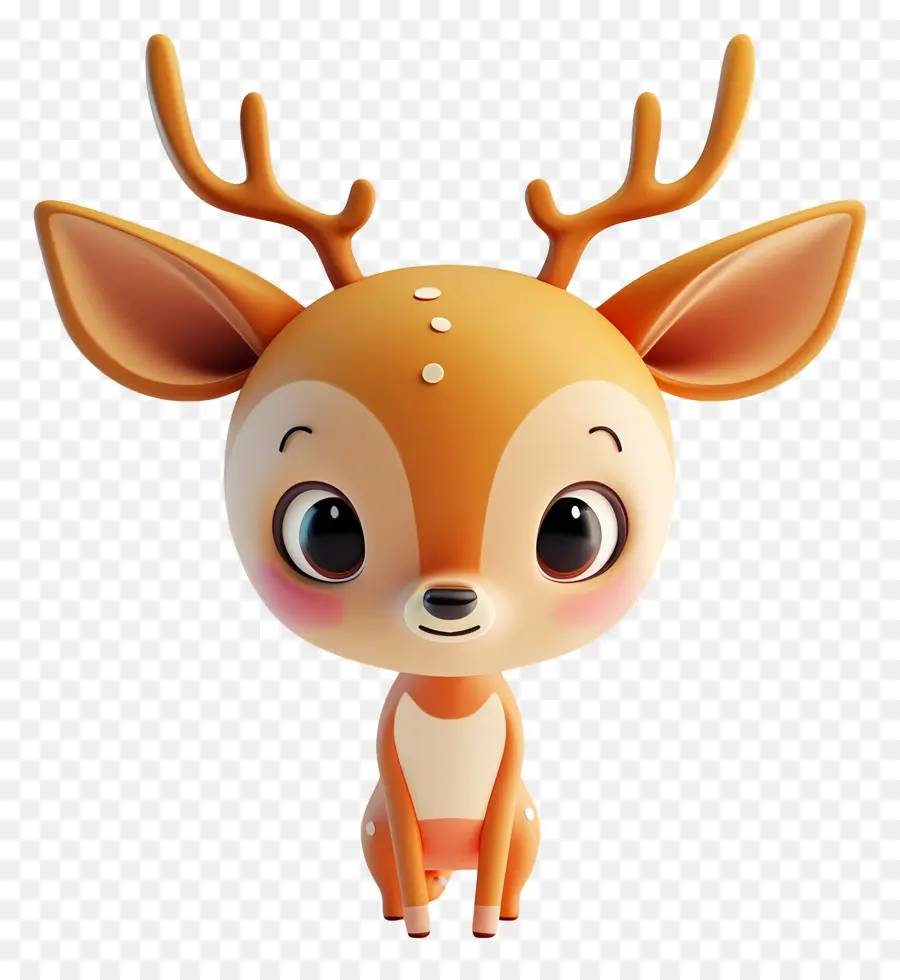 Cerf Modèle 3d，Cerf Mignon PNG