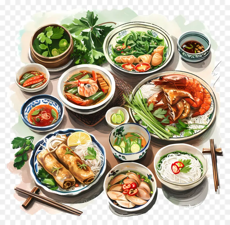 Cuisine Vietnamienne，Plats PNG