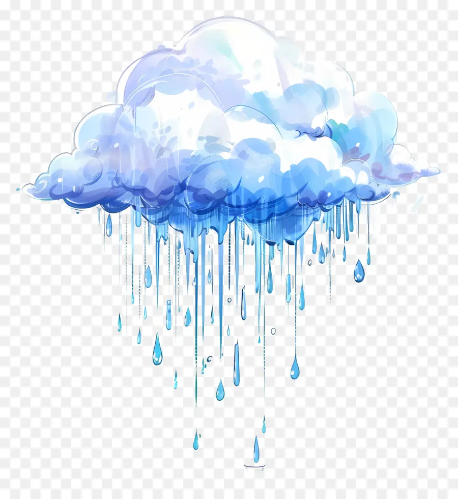 Goutte De Pluie，Nuage De Pluie PNG