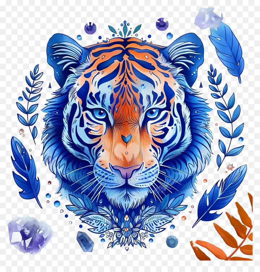 Tigre，Tigre Bleu PNG