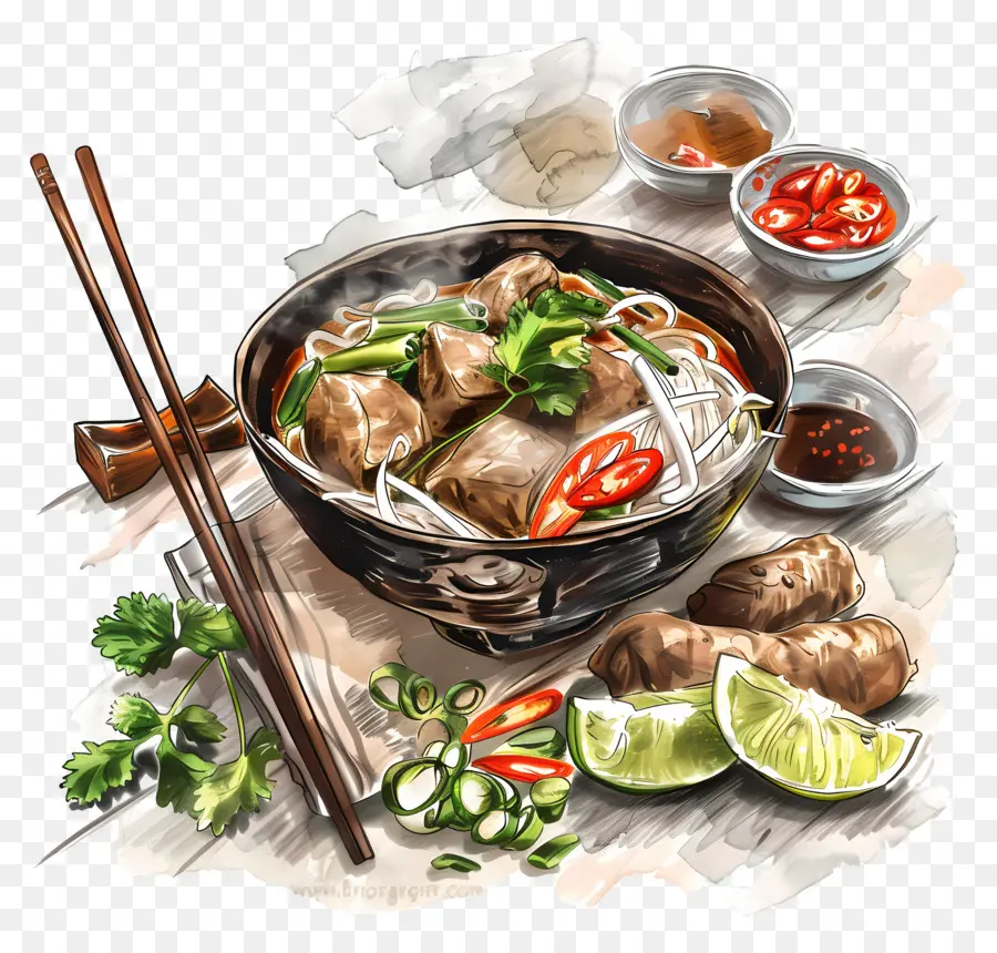 La Cuisine Vietnamienne，Pho PNG