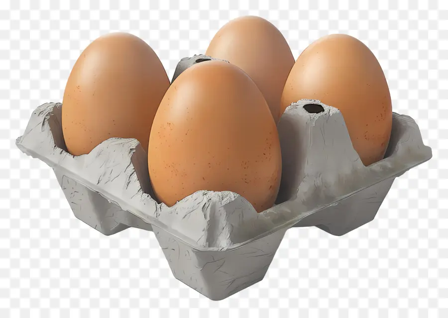 Carton D'oeufs，Oeufs Bruns PNG