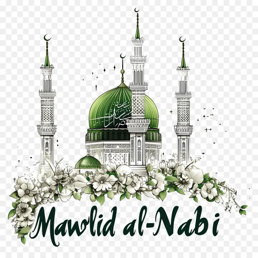 Mawlid Al Nabi，Mosquée Verte PNG