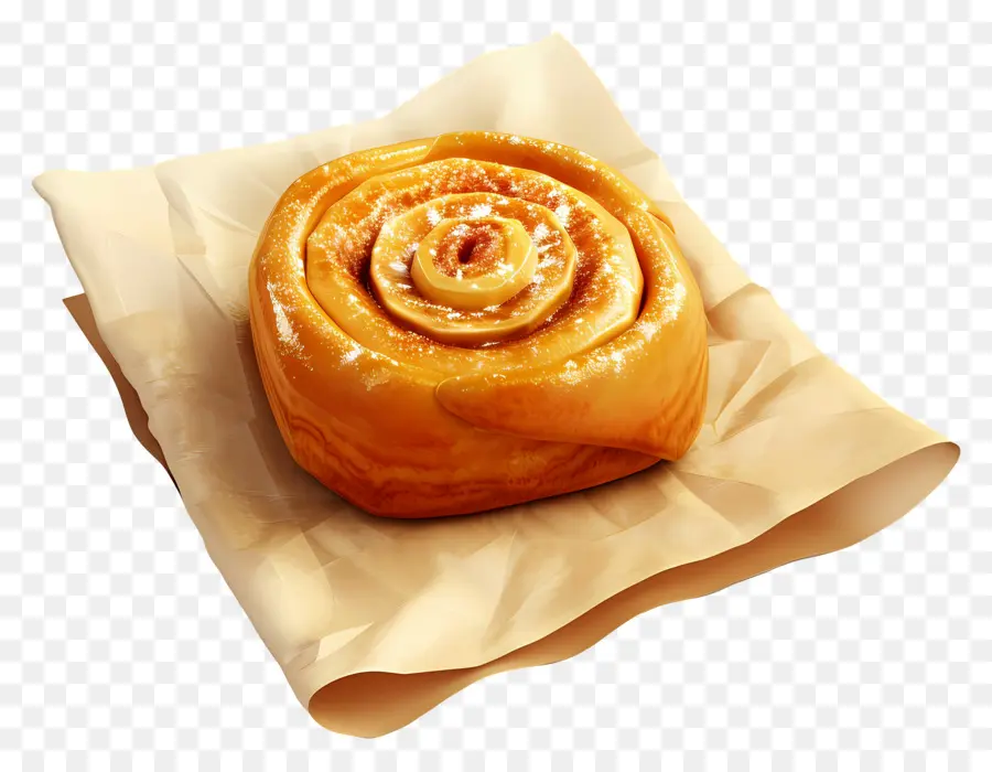 Rouleau De Cannelle，Roll à La Cannelle Sur Papier PNG