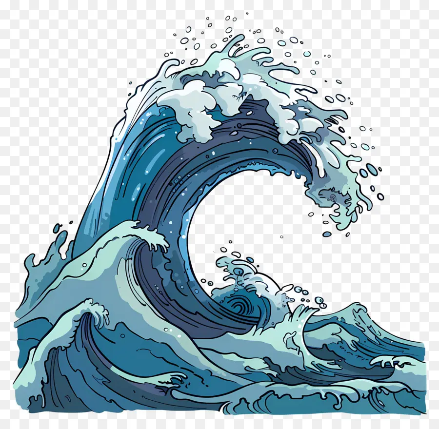 Tsunami，Flots PNG