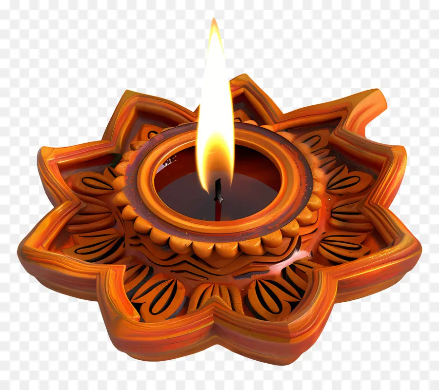 Diwali Diya，Lampe à Huile PNG