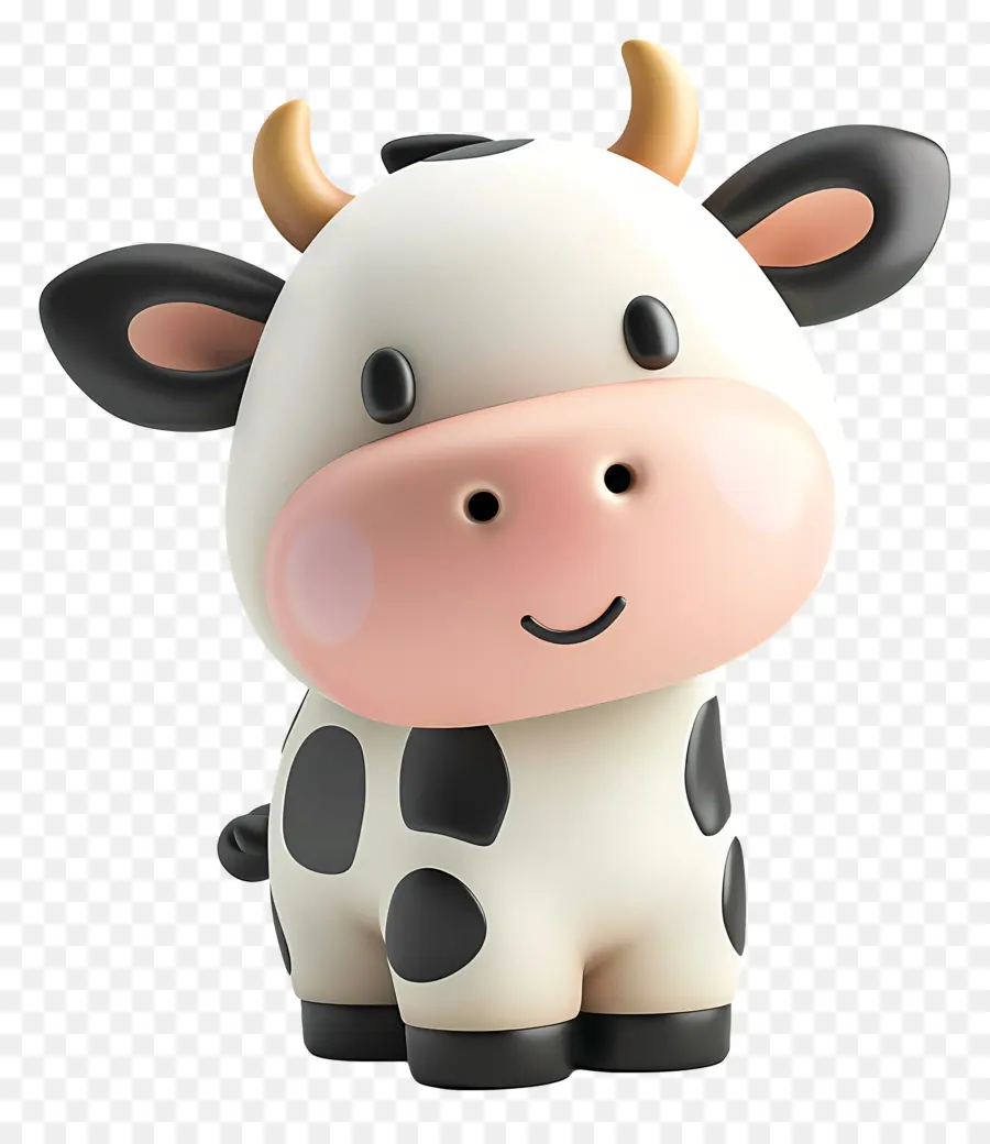 Vache 3d，Mignonne De Vache PNG