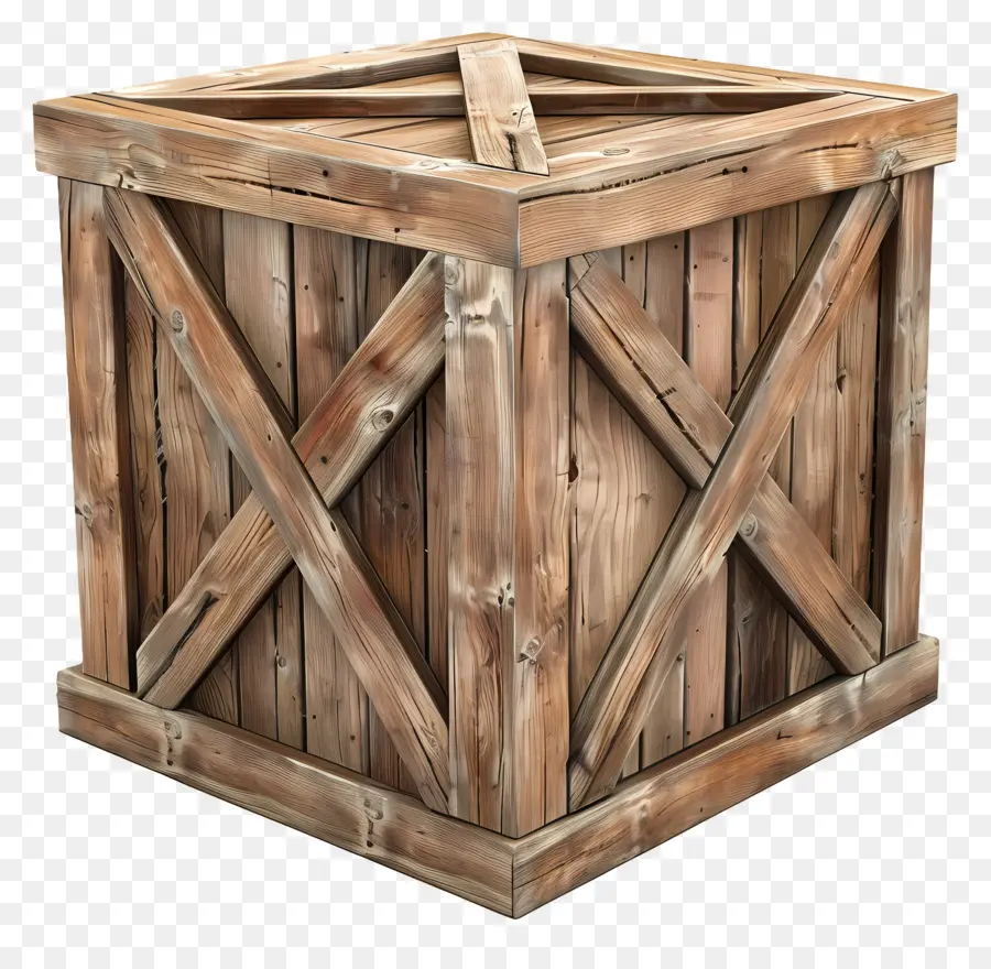 Cargo En Bois，Caisse En Bois PNG